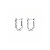 Lab Diamond Pave Oval Hoops - Karen's Fine Jewellery