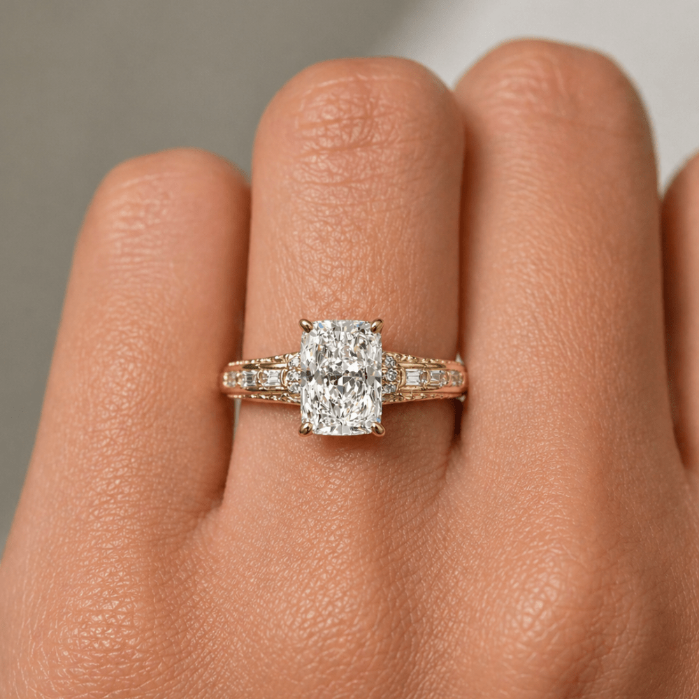Lab Diamond Radiant Cut Engagement Ring 4ct - Karen's Fine Jewellery