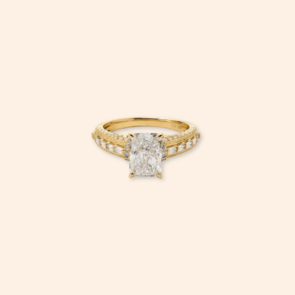 Lab Diamond Radiant Cut Engagement Ring 4ct - Karen's Fine Jewellery