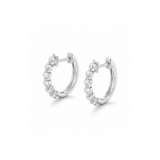 Lab Diamond Shared Prong Hoops