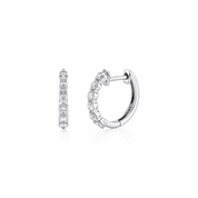 Lab Diamond Shared Prong Hoops - Karen's Fine Jewellery