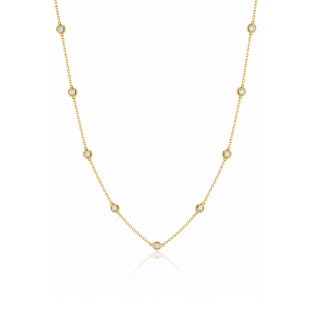 Lab Diamond Station Necklace - Karen's Fine Jewellery
