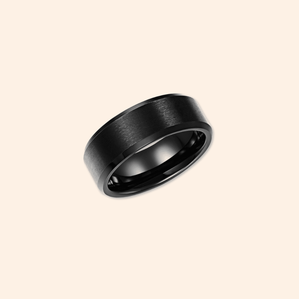 Large Black Tungsten Ring - Karen's Fine Jewellery