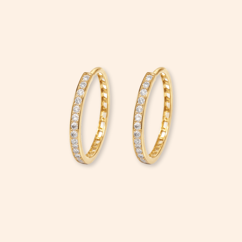 Large Zircconia Hoops - Karen's Fine Jewellery