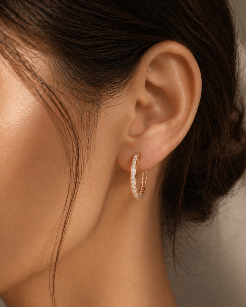 Large Zirconia Hoops - Karen's Fine Jewellery