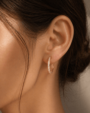 Large Zirconia Hoops - Karen's Fine Jewellery