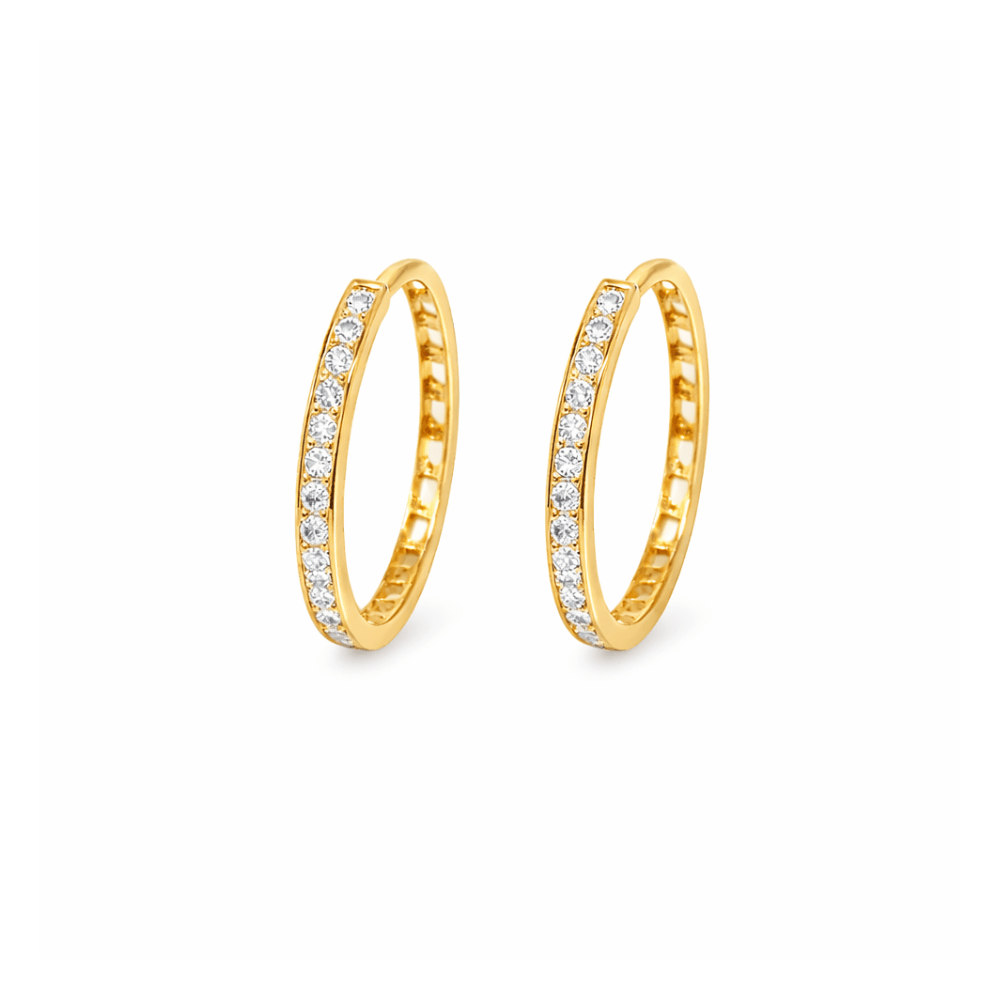 Large Zirconia Hoops - Karen's Fine Jewellery