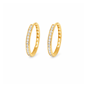 Large Zirconia Hoops - Karen's Fine Jewellery