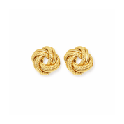love knot studs 10k yellow gold