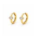 Marquise Cut Hoop Earrings