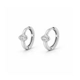 Marquise Cut Hoop Earrings
