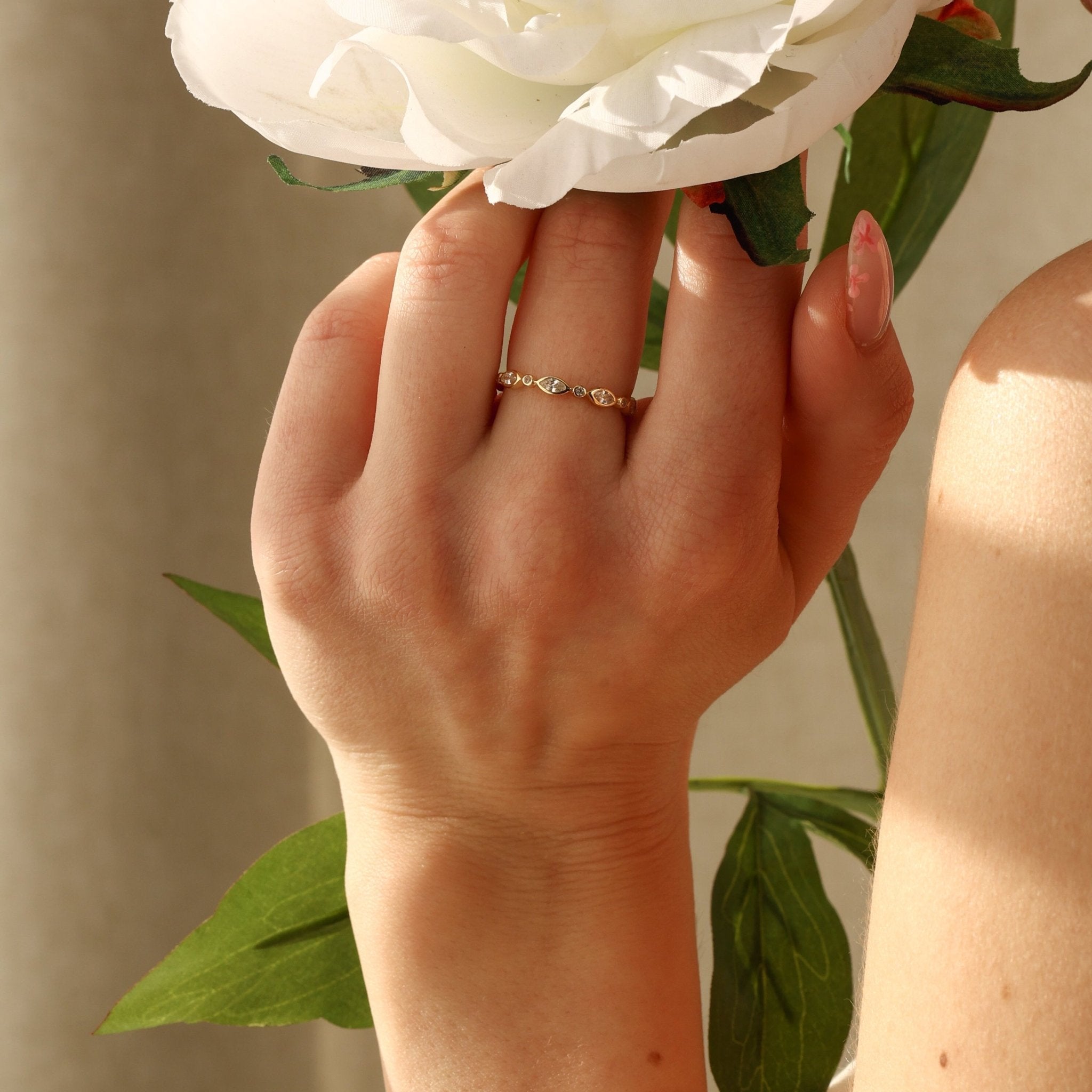 Marquise Halo Ring - Karen's Fine Jewellery