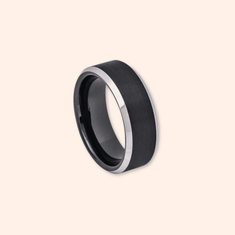 Matte Black Tungsten Ring - Karen's Fine Jewellery