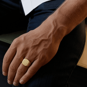 Matte Finish Signet Ring - Karen's Fine Jewellery