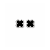Midnight Clover Studs