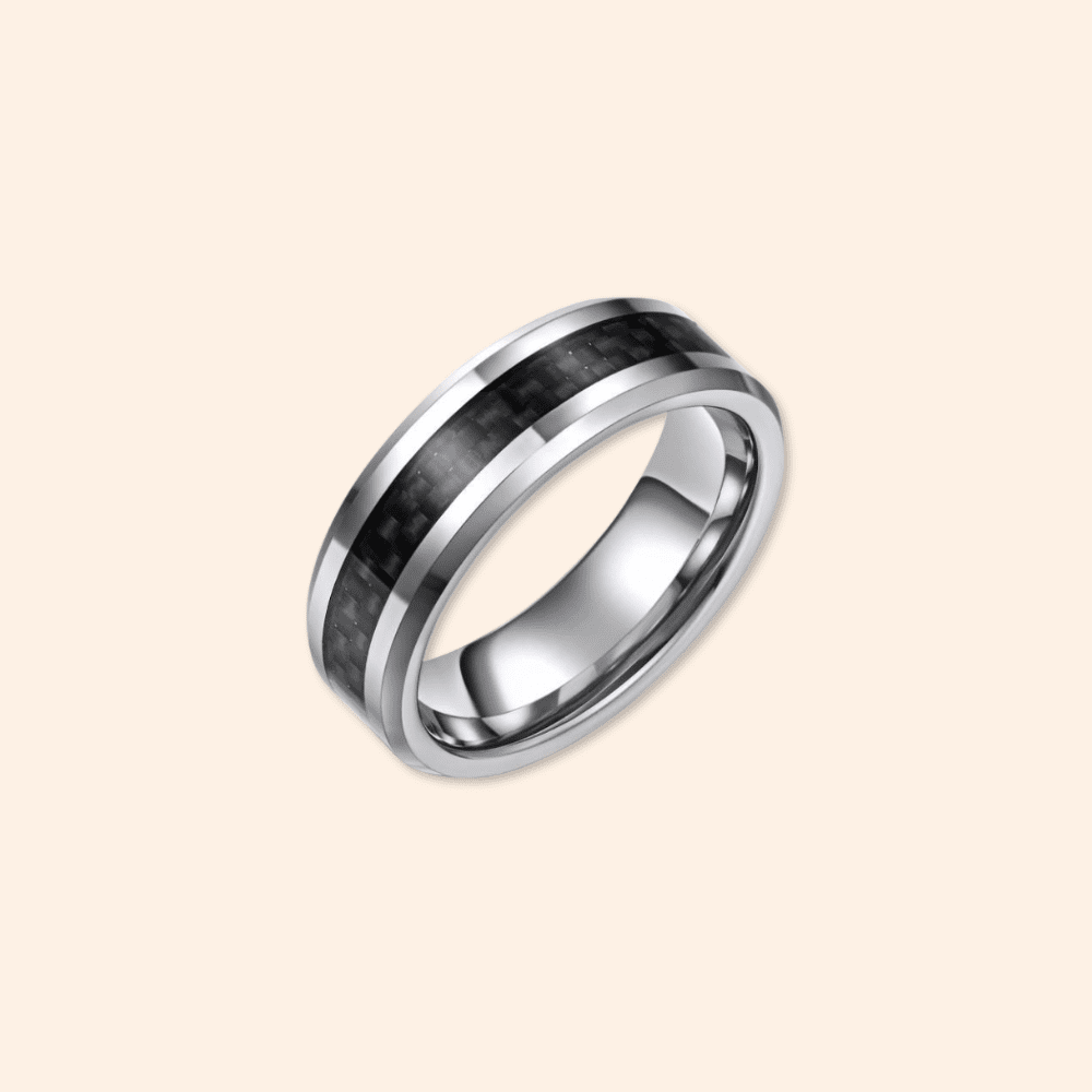 Midnight Edge Tungsten Ring - Karen's Fine Jewellery