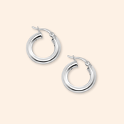 Mira Silver Hoops - Karen's Fine Jewellery