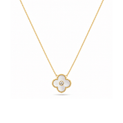 Mother Of Pearl Clover Necklace - Karen's Fine Jewellery