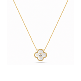 Collier trèfle en nacre