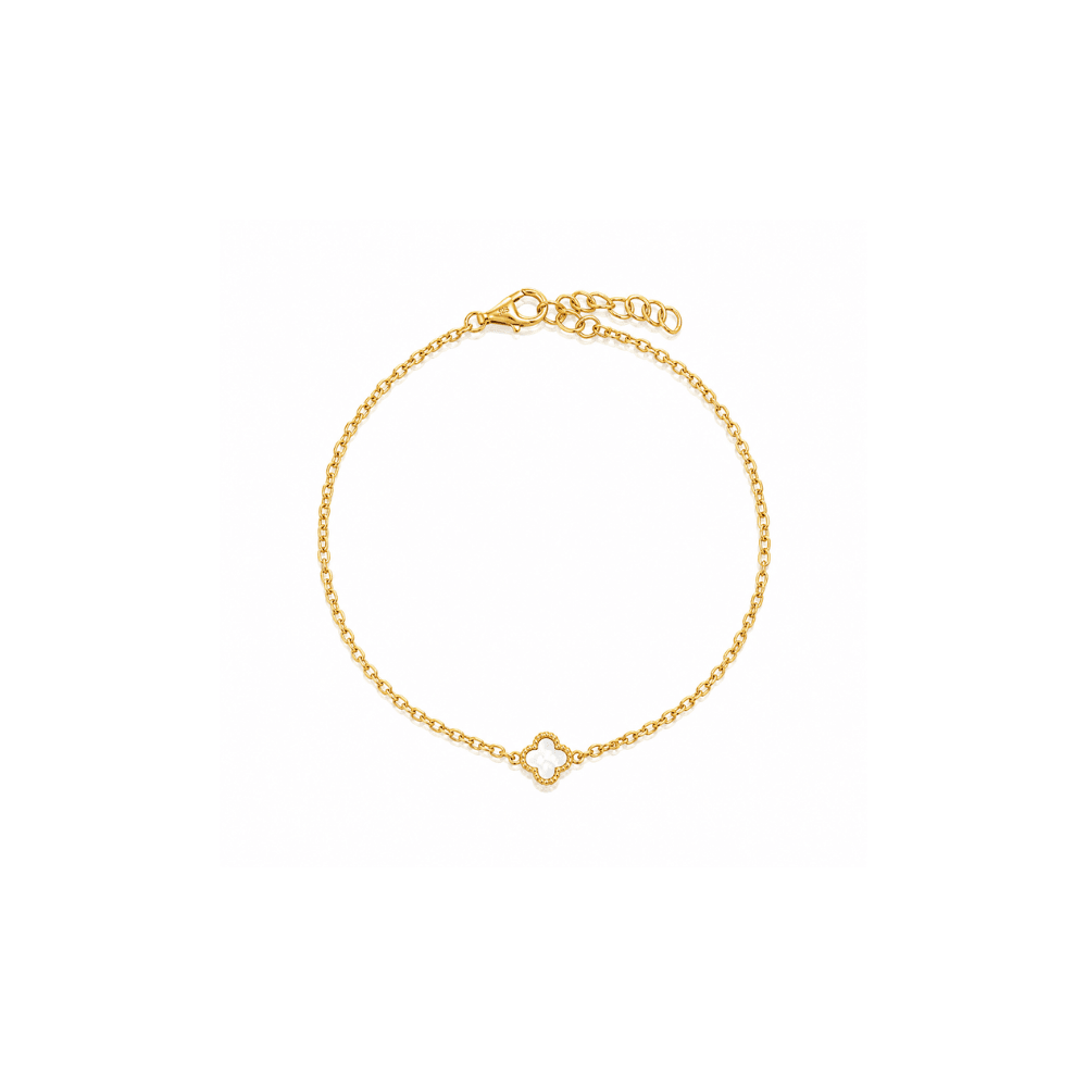 Mother of Pearl Mini Clover Bracelet - Karen's Fine Jewellery