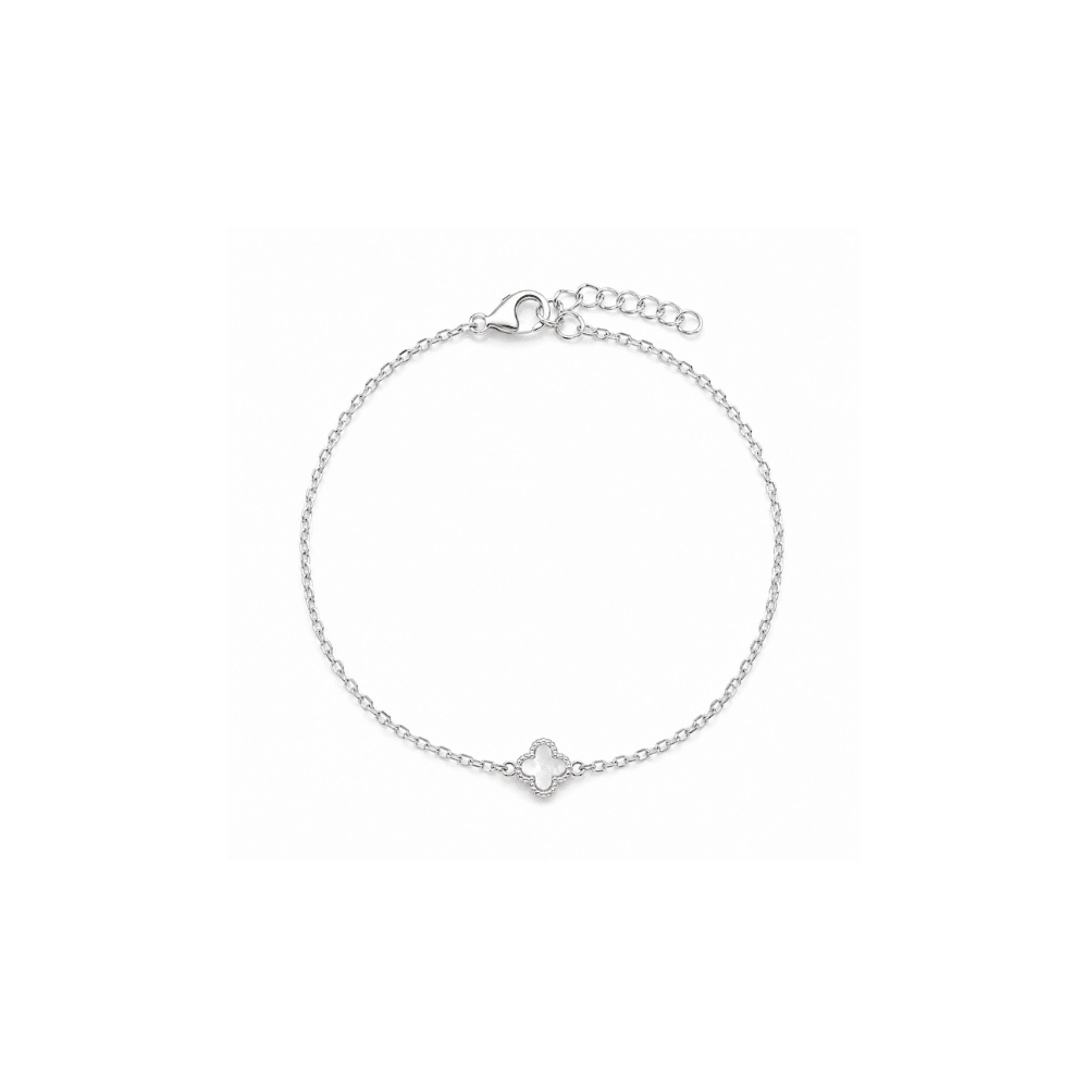 Mother of Pearl Mini Clover Bracelet - Karen's Fine Jewellery