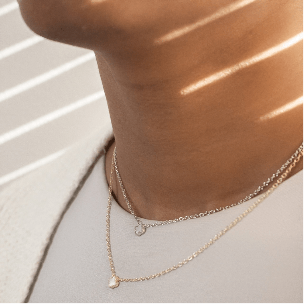 Mother of Pearl Mini Clover Necklace - Karen's Fine Jewellery