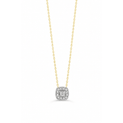 Natural Diamond Cushion Halo Necklace - Karen's Fine Jewellery