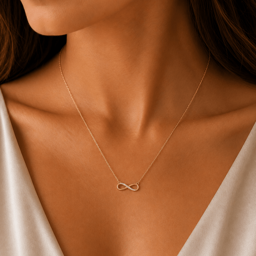 Natural Diamond Infinity Necklace - Karen's Fine Jewellery