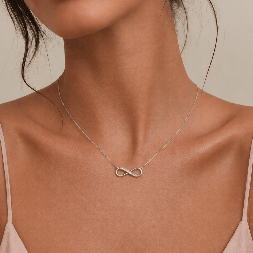 Natural Diamond Infinity Necklace - Karen's Fine Jewellery