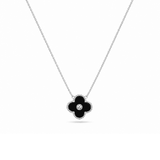 Onyx Clover Necklace