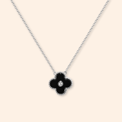 Onyx Clover Necklace - Karen's Fine Jewellery