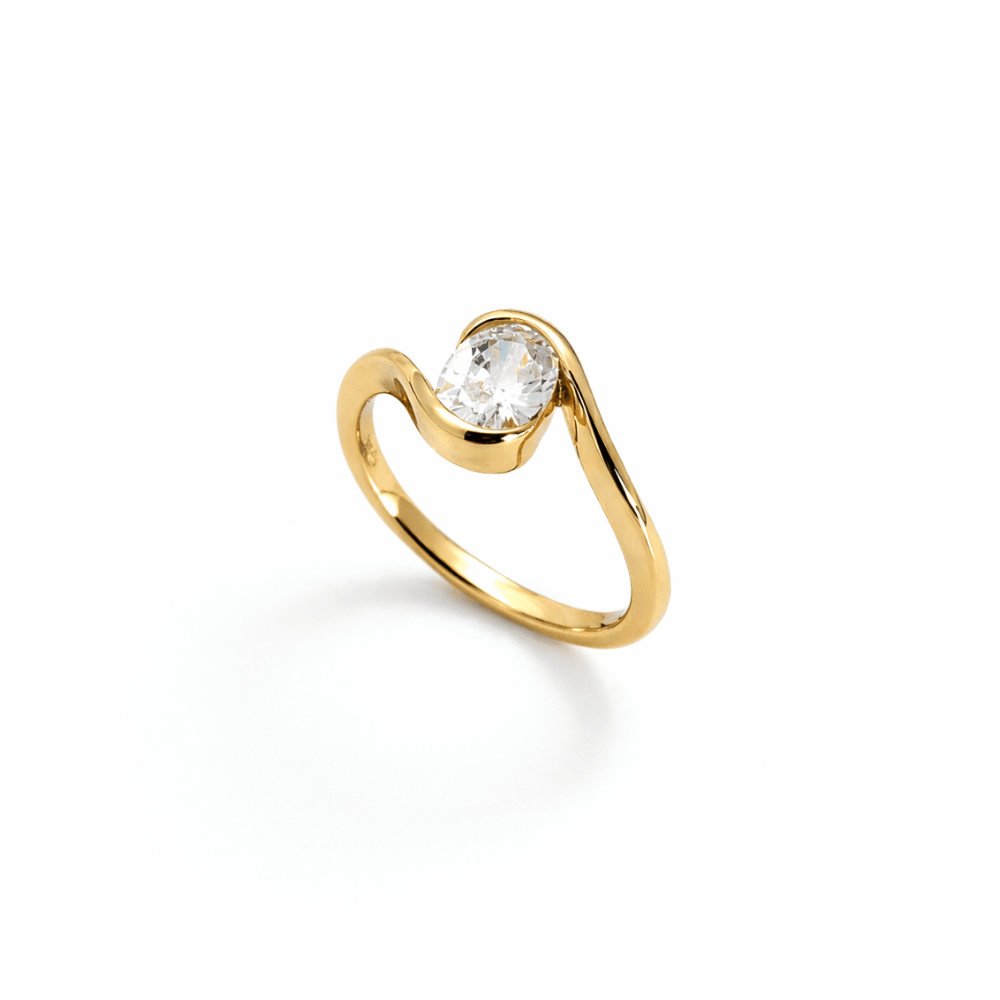 Oval Cubic Zirconia Wrap Ring - Karen's Fine Jewellery
