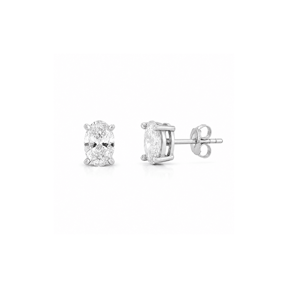 Oval Cut Lab Diamond Studs - Karen's Fine Jewellery