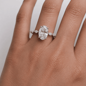 Oval Halo Lab Diamond Ring 2.5ct - Karen's Fine Jewellery