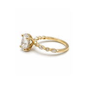 Oval Halo Lab Diamond Ring 2.5ct - Karen's Fine Jewellery