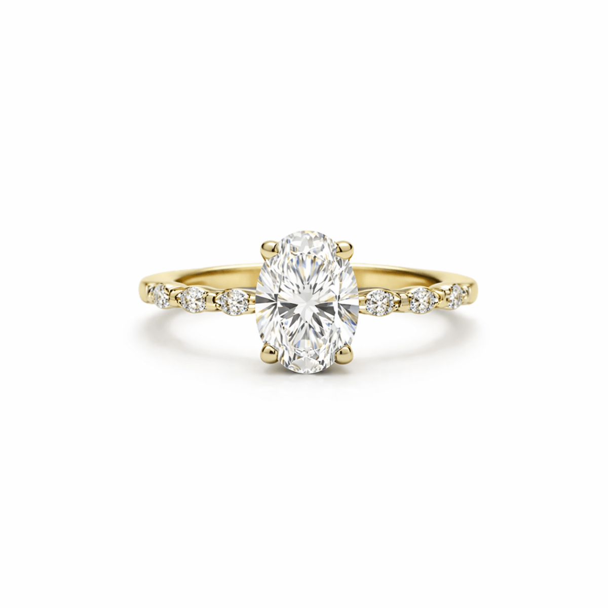 Oval Halo Lab Diamond Ring 2.5ct - Karen's Fine Jewellery