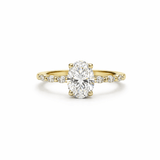 Oval Halo Lab Diamond Ring 2.5ct