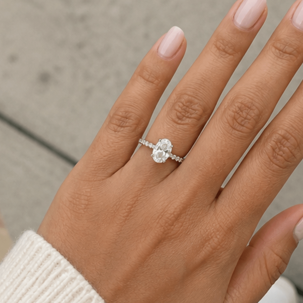 Oval Lab Diamond Ring - Karen's Fine Jewellery