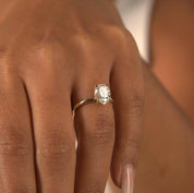 Oval Solitaire Lab Diamond Ring - Karen's Fine Jewellery