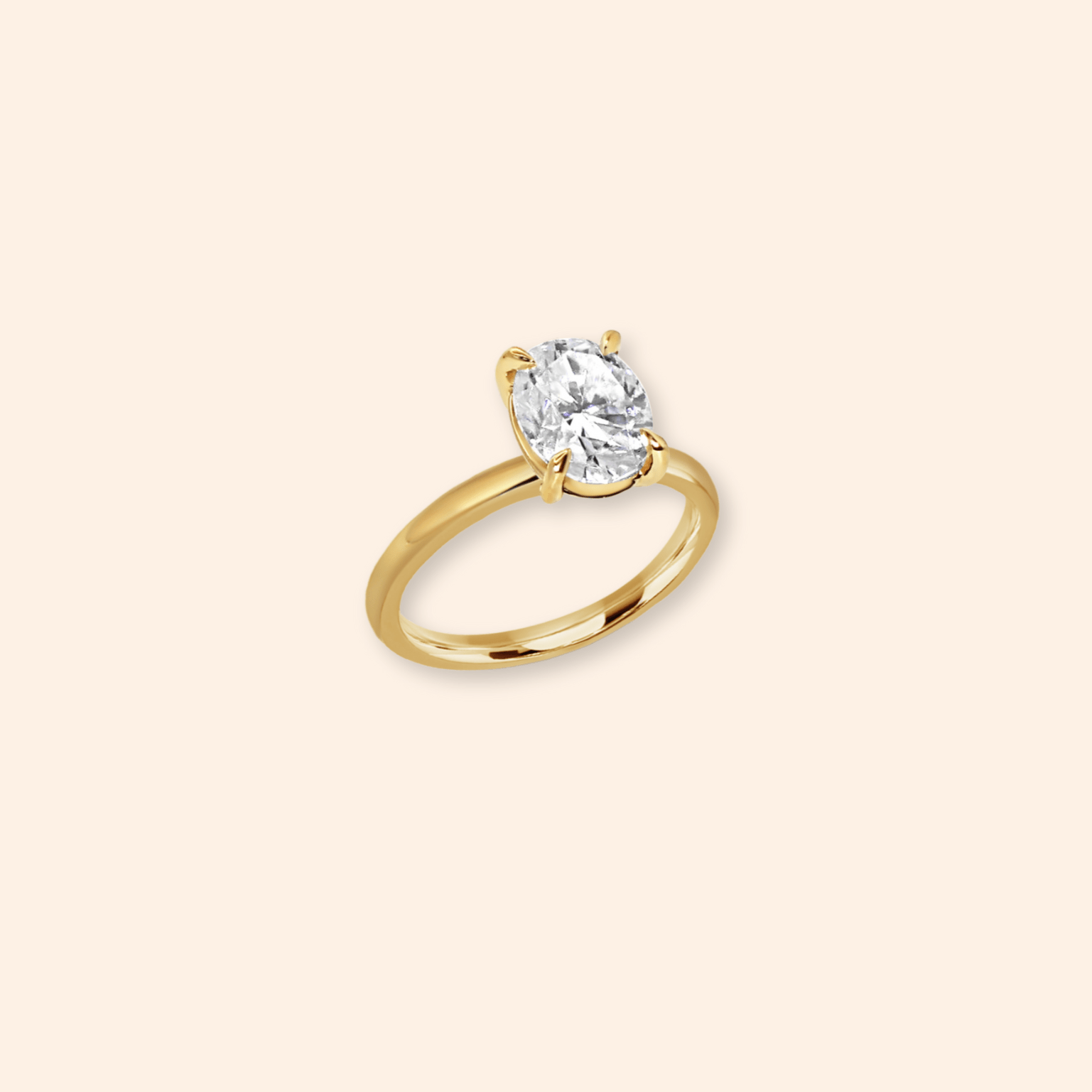 Oval Solitaire Lab Diamond Ring - Karen's Fine Jewellery