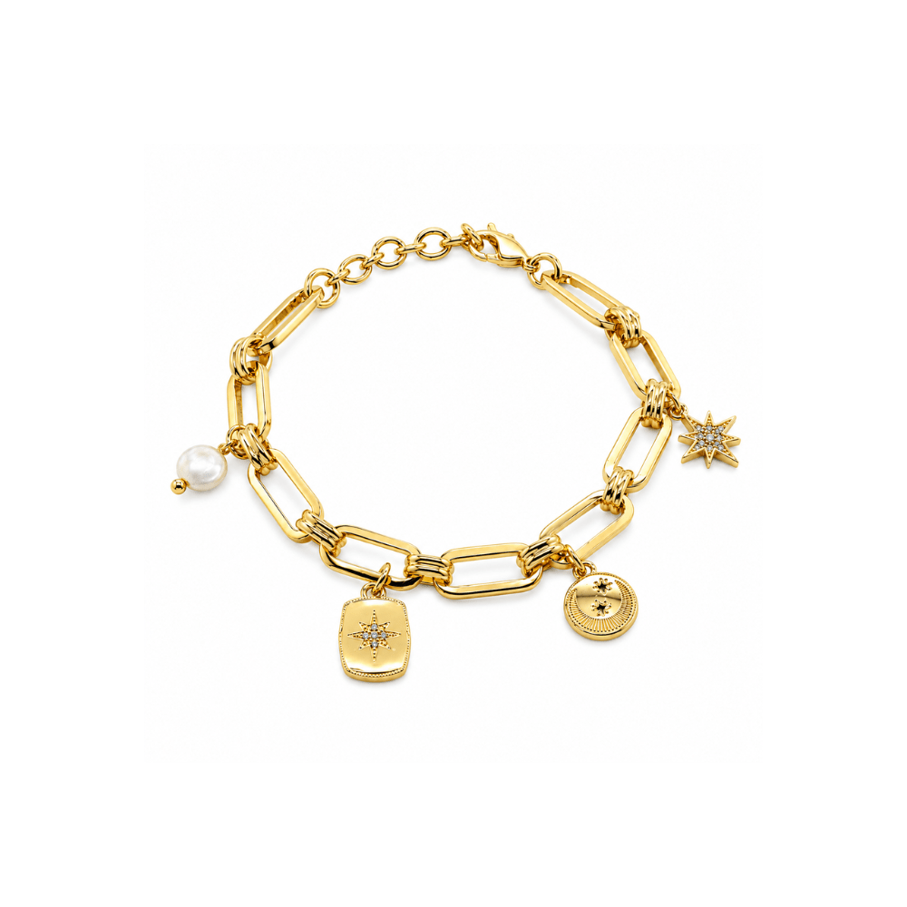 Paperclip Charm Bracelet - Karen's Fine Jewellery