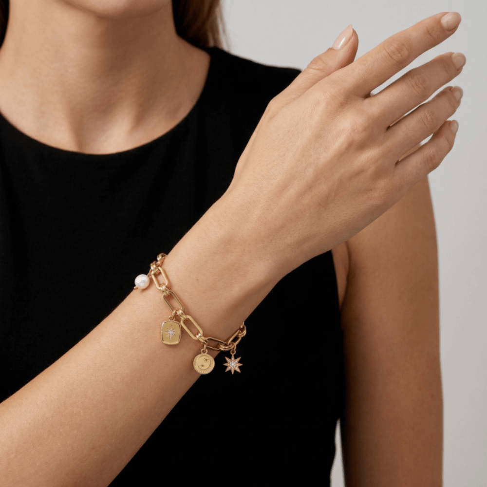 Paperclip Charm Bracelet - Karen's Fine Jewellery