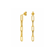 Paperclip Link Dangle Earrings - Karen's Fine Jewellery
