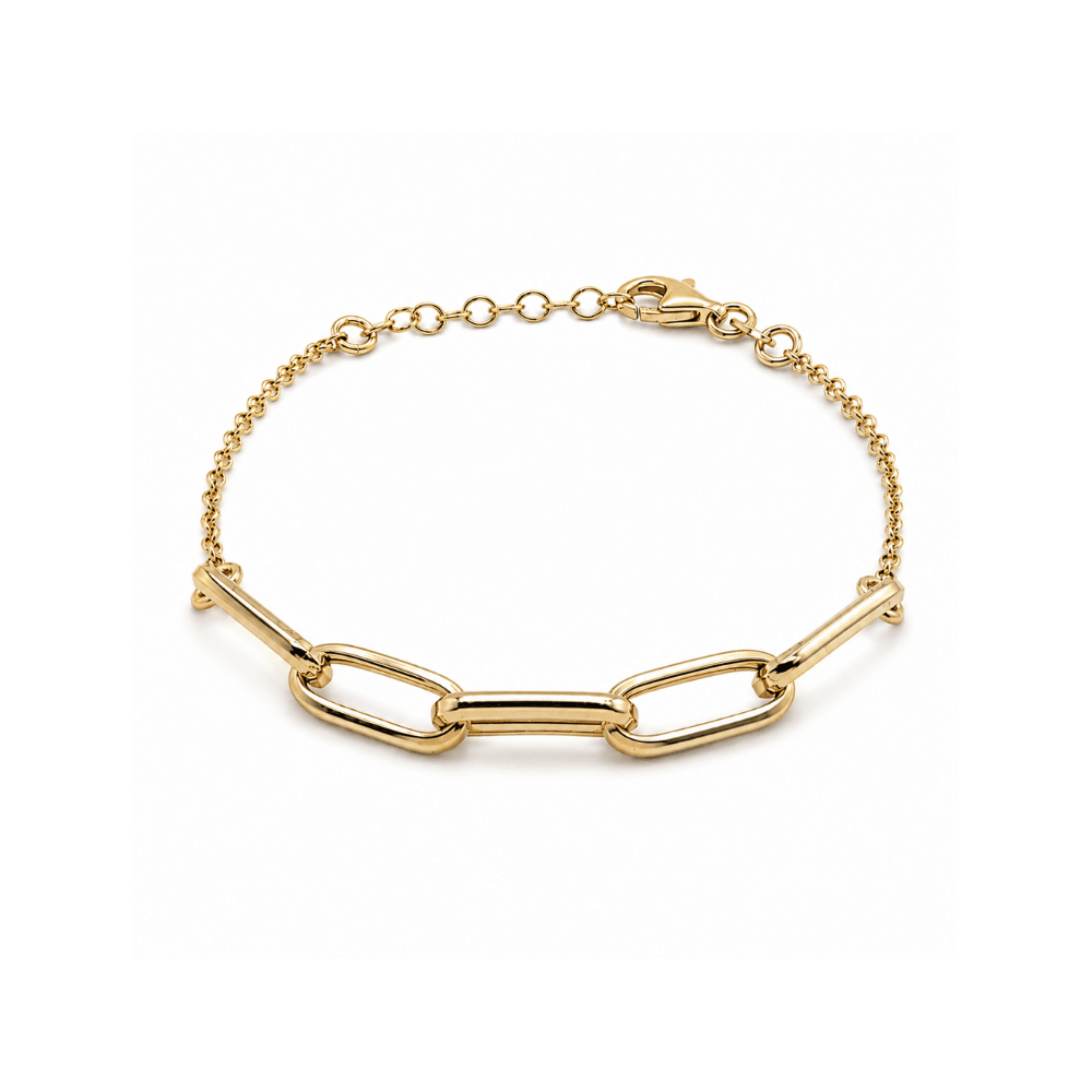 Paperclip Rolo Bracelet - Karen's Fine Jewellery