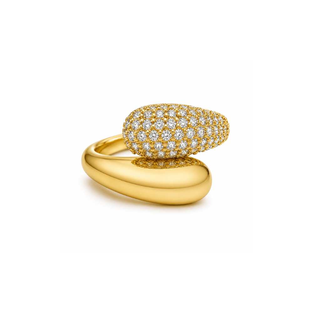 Pavé Cubic Zirconia Wrap Ring - Karen's Fine Jewellery