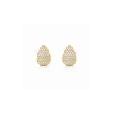 Pavé Teardrop Stud Earrings
