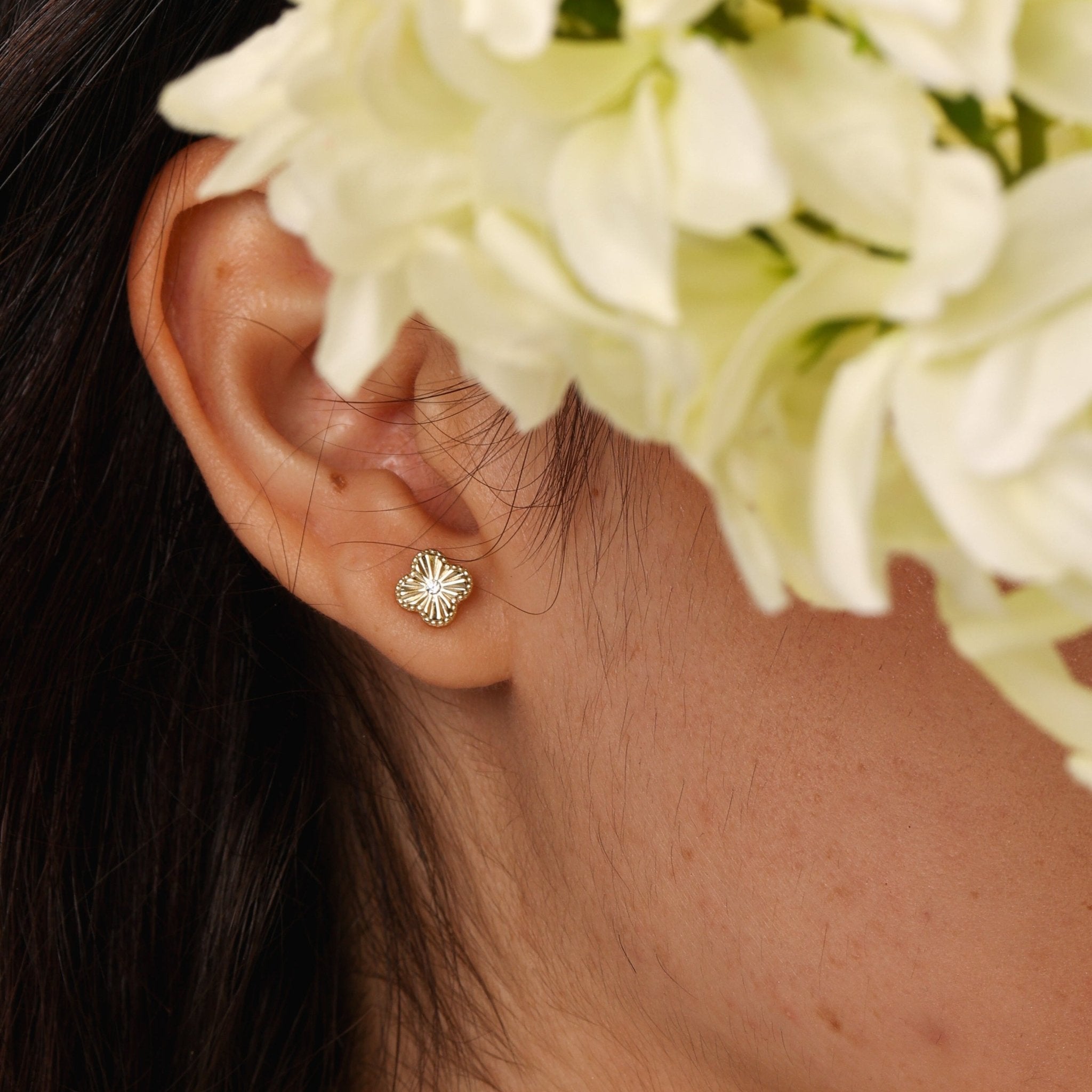 Petit Clover Studs - Karen's Fine Jewellery