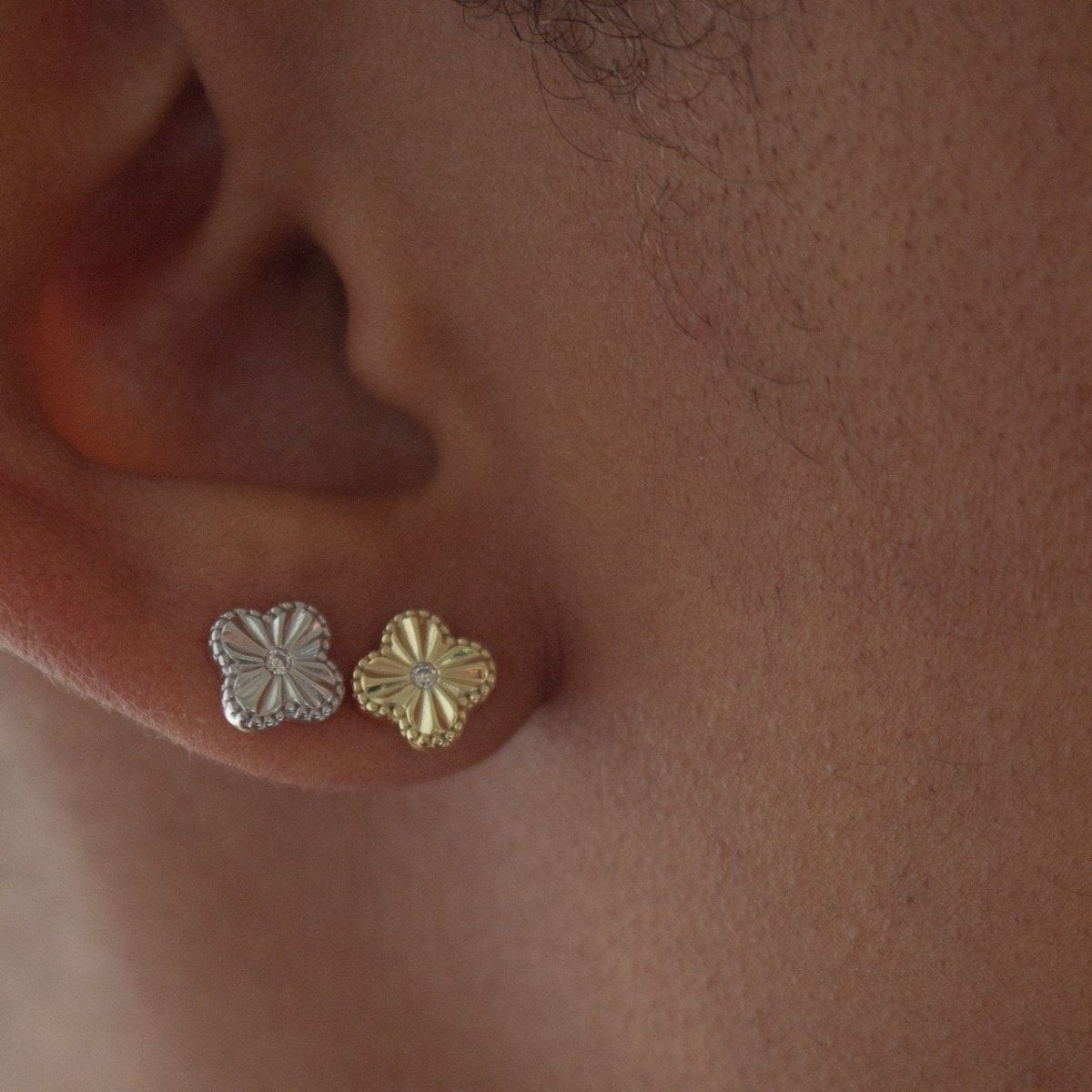 Petit Clover Studs - Karen's Fine Jewellery