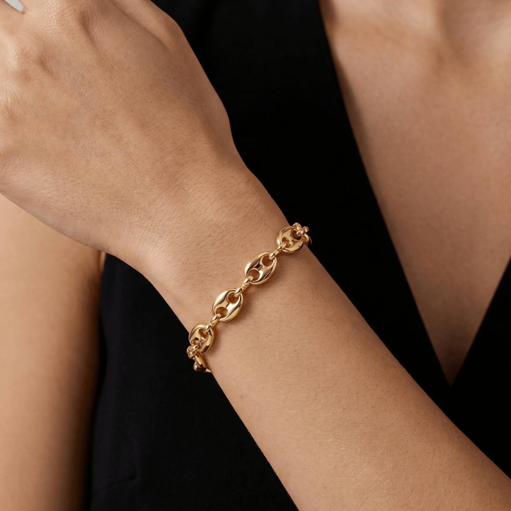 Puffy Anchor Bracelet - Karen's Fine Jewellery