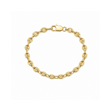 Gold Puffy Anchor Chain Bracelet